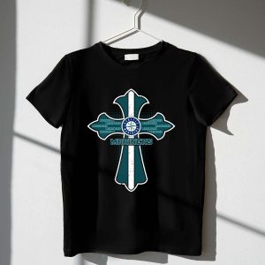 Seattle Mariners Logo Tee – Fan T-Shirt With Repeated Team Name Design