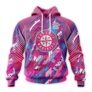 Seattle Mariners Fearless Against Breast Cancer All Over Print Hoodie