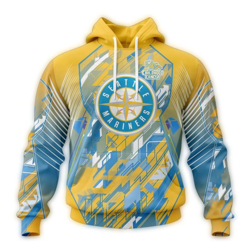 Seattle Mariners Fearless Against Childhood Cancers AOP Hoodie 1