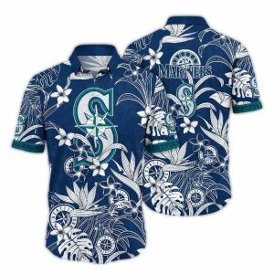 Seattle Mariners Retro Vintage Hawaiian Shirt With Floral Design