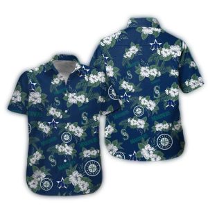 Seattle Mariners Floral Print Hawaiian Shirt For Men And Women