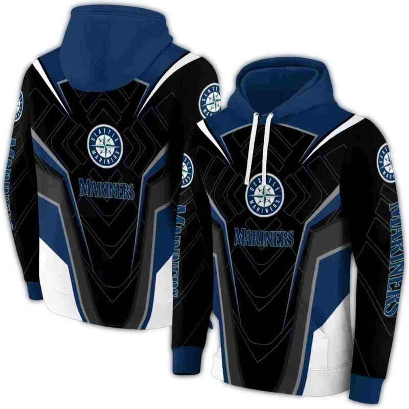 Seattle Mariners Futuristic Pattern AOP Hoodie 1