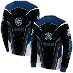 Seattle Mariners Futuristic Pattern All Over Print Sweatshirt