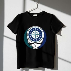 Seattle Mariners Grateful Dead Skull Baseball T-Shirt For Fans