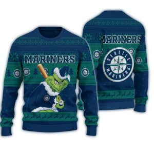 Seattle Mariners Grinch Stolen Christmas Ugly Christmas Sweater