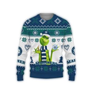 Seattle Mariners Grinch Christmas Ugly Sweater For Winter Cheer
