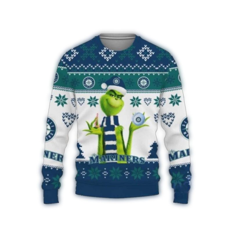 Seattle Mariners Grinch Winter Wonderland Christmas Ugly Sweater 1