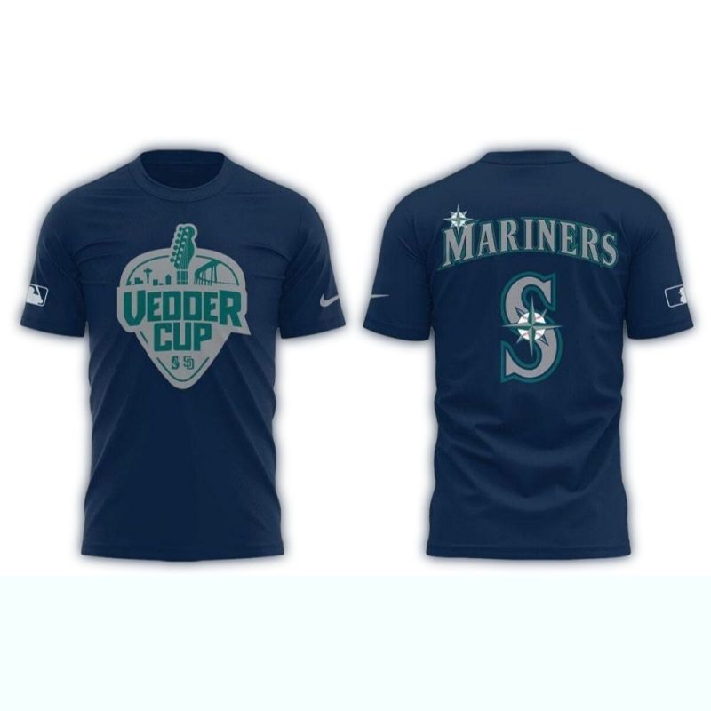 Seattle Mariners Happy Vedder Cup 2025 AOP T Shirt 1