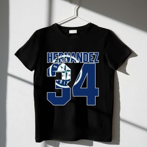 Hernandez 34 Seattle Mariners T-Shirt - Vintage Style Fan Apparel