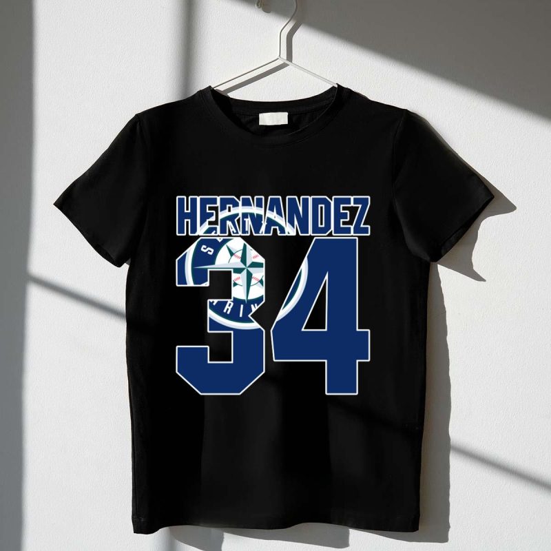 Seattle Mariners Hernandez 34 T Shirt t shirt 1 1