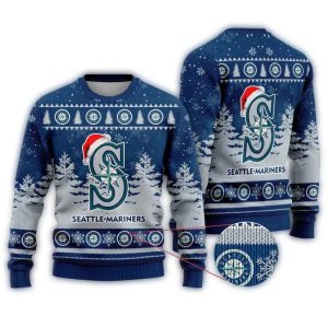 Seattle Mariners Logo Ugly Christmas Sweater - Festive Holiday Apparel