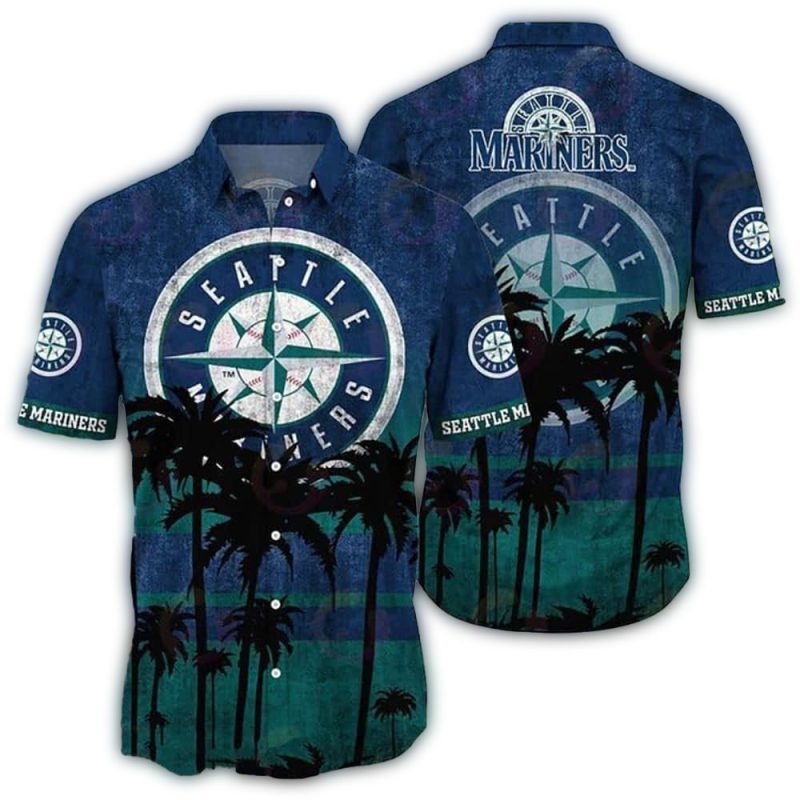 Seattle Mariners Major League Coconut Distressed Hawaiian Shirt 1