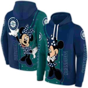 Seattle Mariners Minnie Mouse All Over Print Hoodie