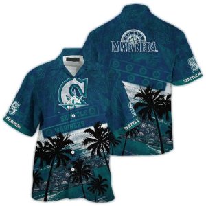 Seattle Mariners Hawaiian Shirt With Palm Tree Pattern - Summer Style