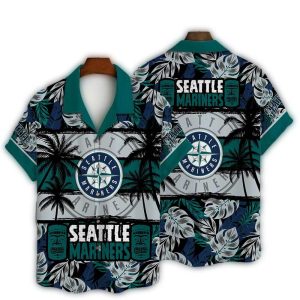 Seattle Mariners Tropical Palm Trees Hawaiian Shirt For Men