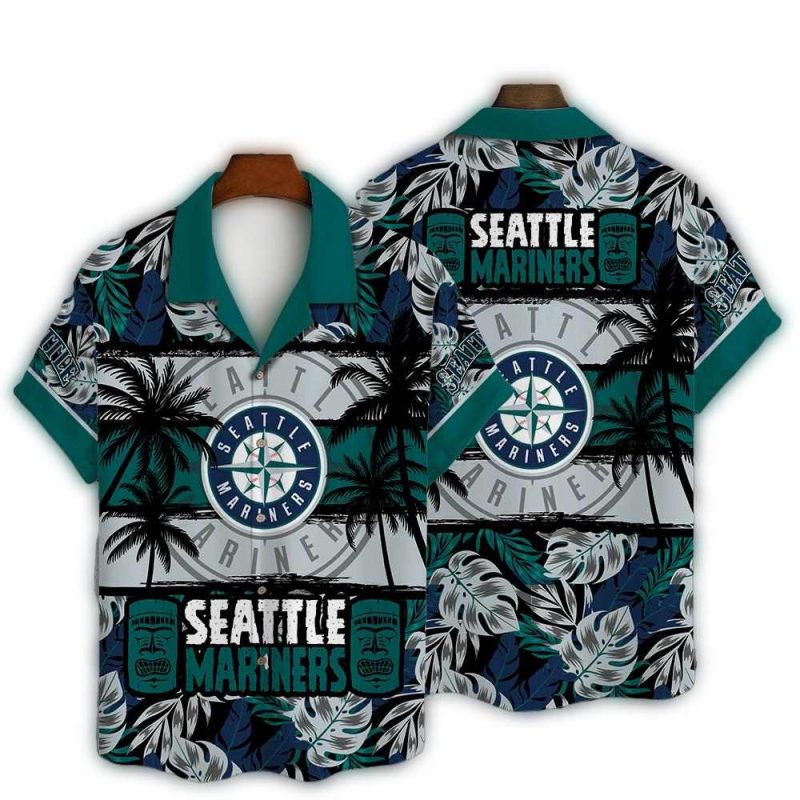 Seattle Mariners Palm Trees Hawaiian Shirt 1