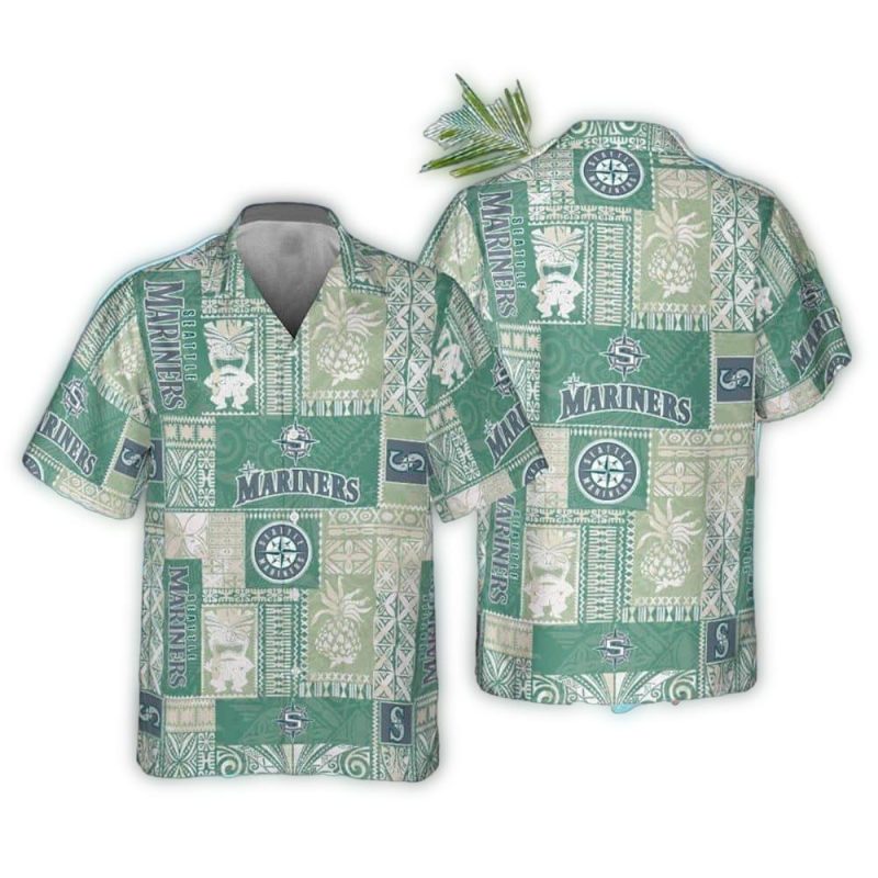 Seattle Mariners Pattern Pineapple Tiki Hawaiian Shirt 1