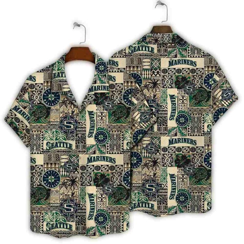 Seattle Mariners Pattern Symbol Hawaiian Shirt 1