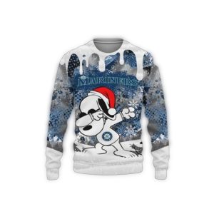 Seattle Mariners Snoopy Holiday Ugly Sweater - Perfect For Winter Cheer!