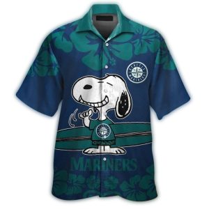 Seattle Mariners Snoopy Surf Tropical Hawaiian Shirt For Summer Fun