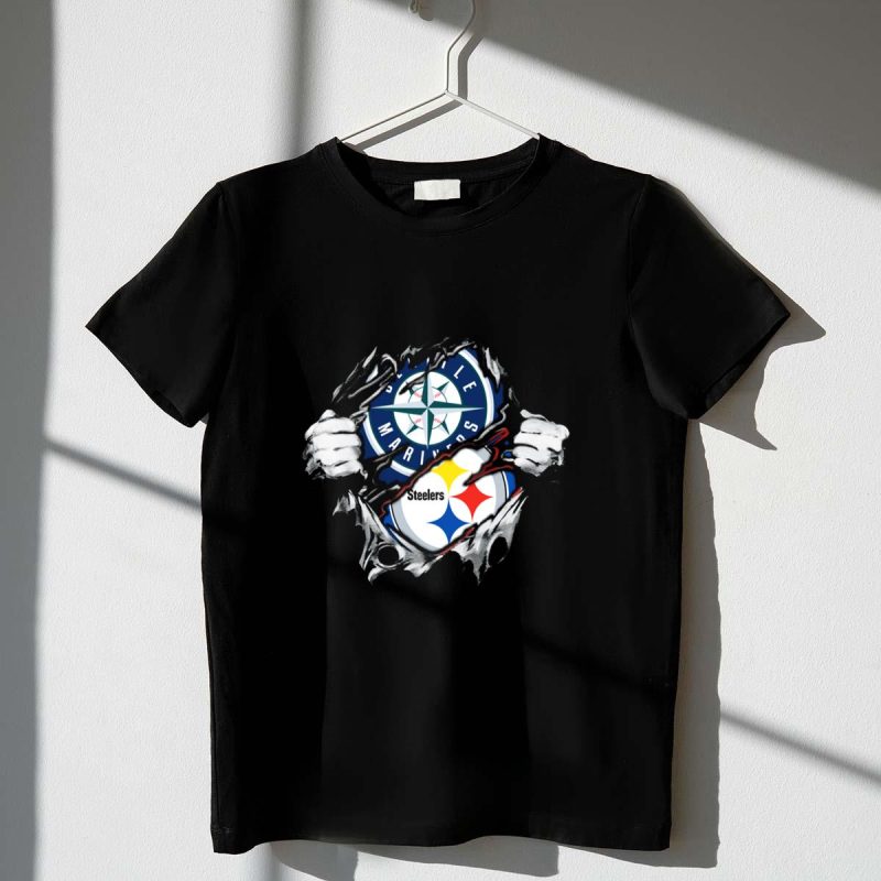 Seattle Mariners Steelers Logo Blend T Shirt t shirt 1 1