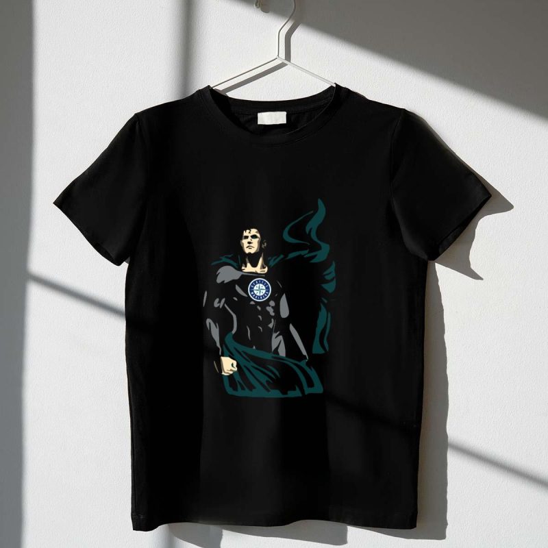 Seattle Mariners Superman Heroic Logo Fusion T Shirt t shirt 1 1