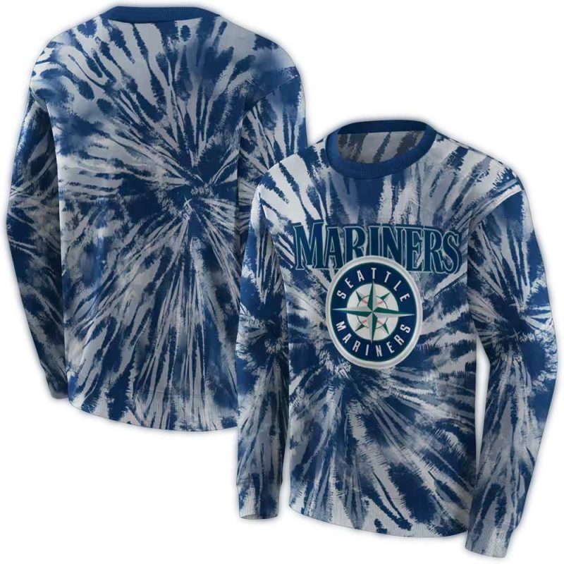 Seattle Mariners Tie Dye Pattern AOP Sweatshirt 1