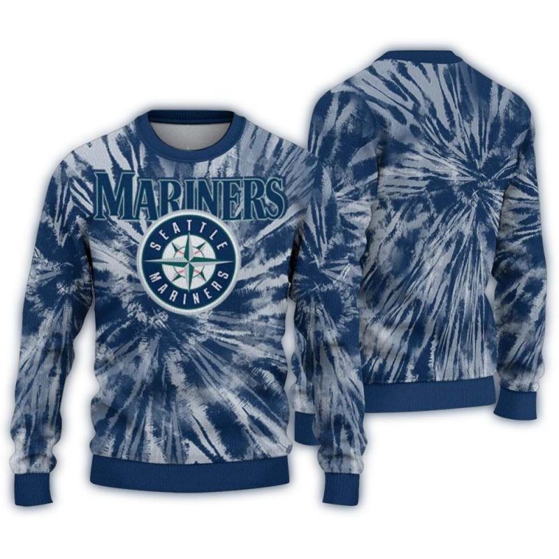 Seattle Mariners Tie Dye Ugly Sweater 1