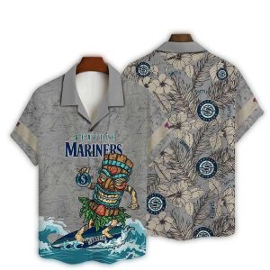 Vintage Seattle Mariners Tiki Surf Hawaiian Shirt For Men And Women