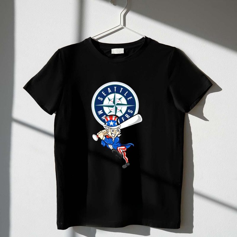 Seattle Mariners Uncle Sam Fourth of July Baseball T Shirt t shirt 1 1