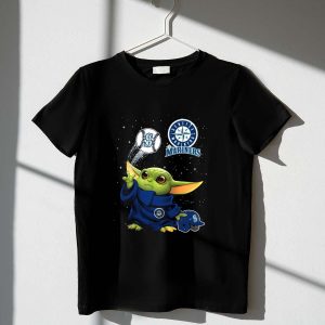 Seattle Mariners Yoda Baseball T-Shirt - Fun Graphic Tee For Fans