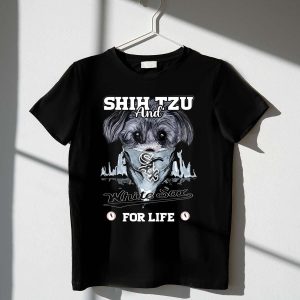 Shih Tzu Chicago White Sox Baseball T-Shirt For Pet Lovers