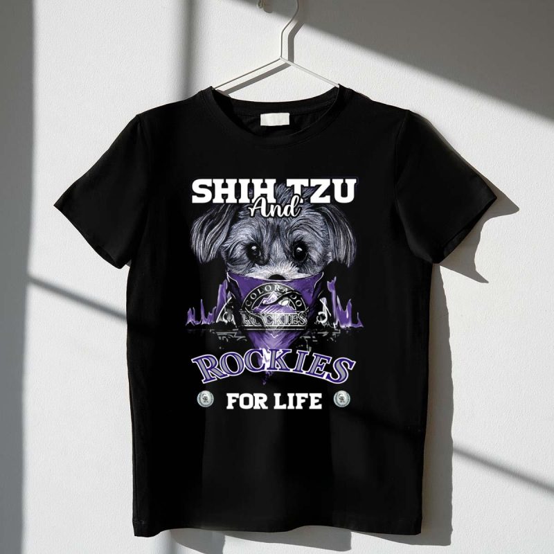 Shih Tzu and Colorado Rockies for Life T Shirt t shirt 1 1