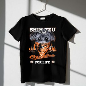 Shih Tzu And Orioles Forever T-Shirt - Perfect Pet Lover Tee