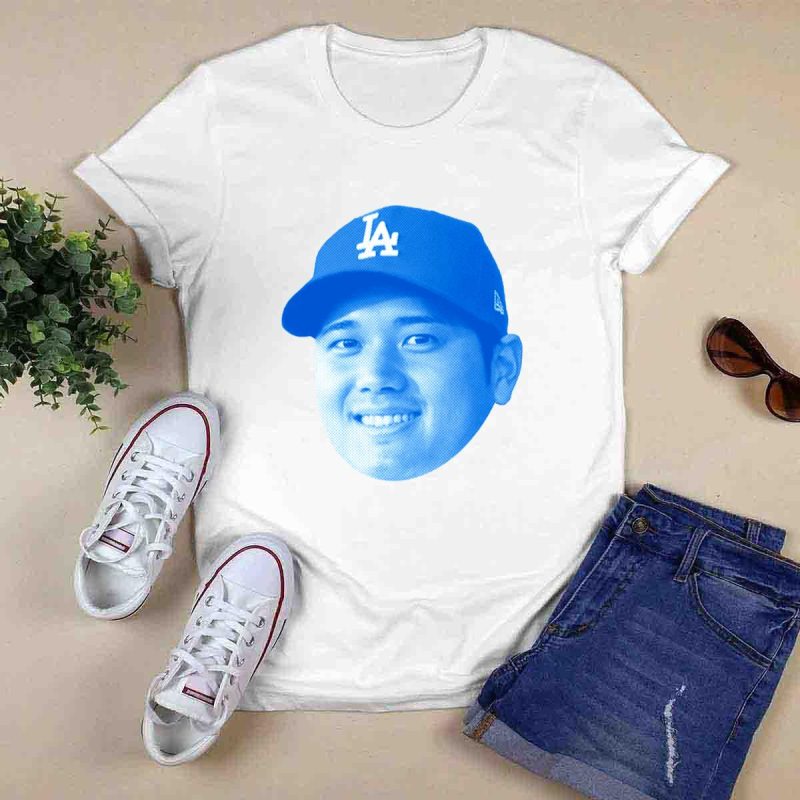 Shohei Ohtani Halftone Face Graphic T-Shirt for Baseball Fans - Image 6