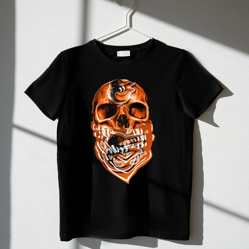 Skull Bandana V5 Baltimore Orioles T Shirt t shirt 1 1
