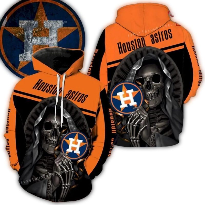 Skull Death Holg Logo Houston Astros All over Print Hoodie 1