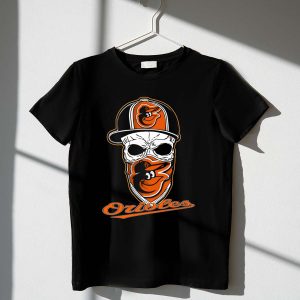 Baltimore Orioles Skull Face Mask T-Shirt For Fans And Collectors