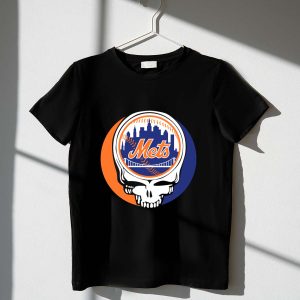 Grateful Dead Skull Logo New York Mets Skyline T-Shirt