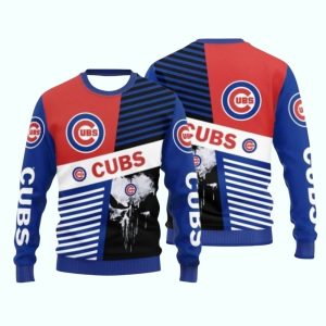 Skull Punisher With Chicago Cubs Ugly Sweater