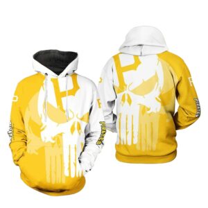 Pittsburgh Pirates Skull Punisher Graphic Printed Unisex Hoodie