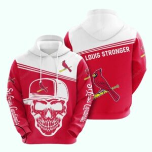 St. Louis Cardinals Skull Graphic Hoodie – Unisex Printed Sweatshirt