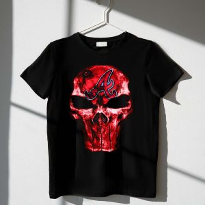Atlanta Braves Skull V4 Red T-Shirt - Stylish Fan Apparel