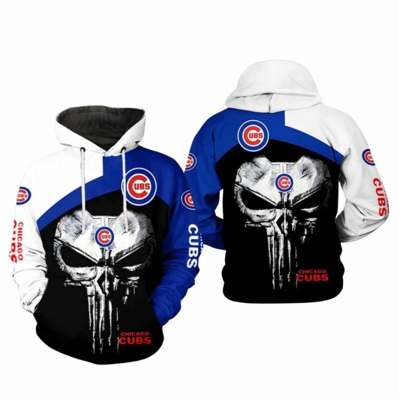 Skull punisher with logo chicago cubs 3d hoodie 1.jpg