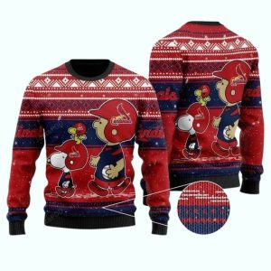 Snoopy And Charlie Brown St Louis Cardinals Ugly Sweater