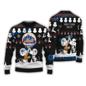 Snoopy And Woodstock New York Mets Ugly Christmas Sweater For Fans
