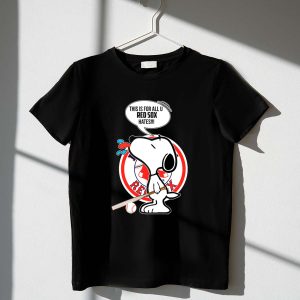 Snoopy Baseball Boston Red Sox Humor T-Shirt For Fans