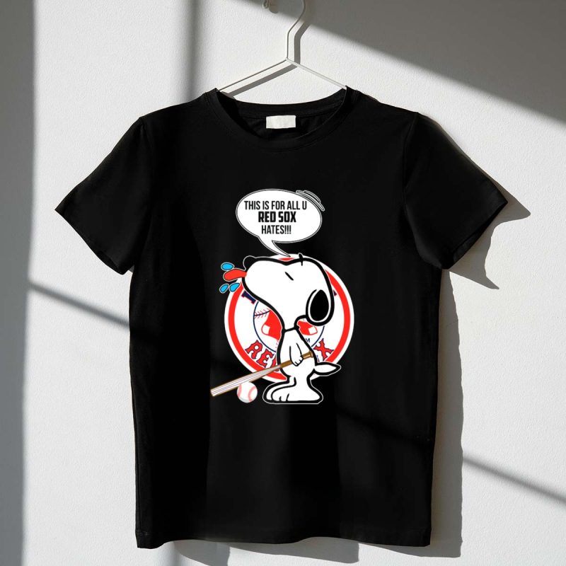 Snoopy Baseball Boston Red Sox Fans Humor Speech Bubble T Shirt t shirt 1 1