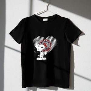 Snoopy Boston Red Sox Heart Graphic T-Shirt For Fans