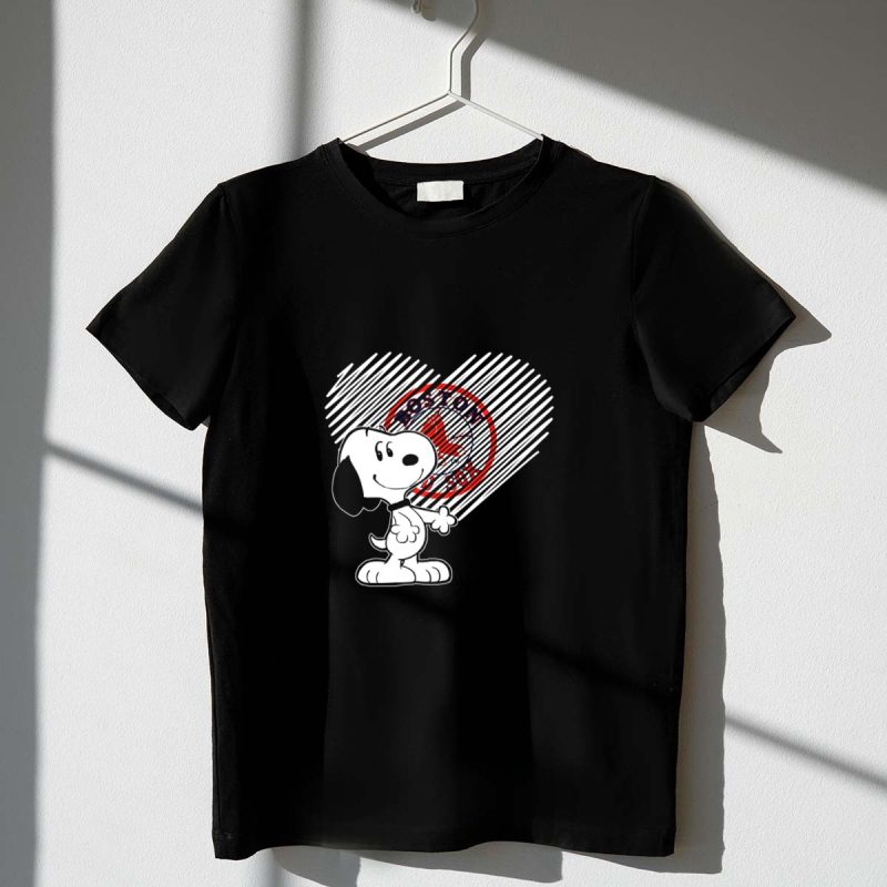 Snoopy Boston Red Sox Heart T Shirt t shirt 1 1